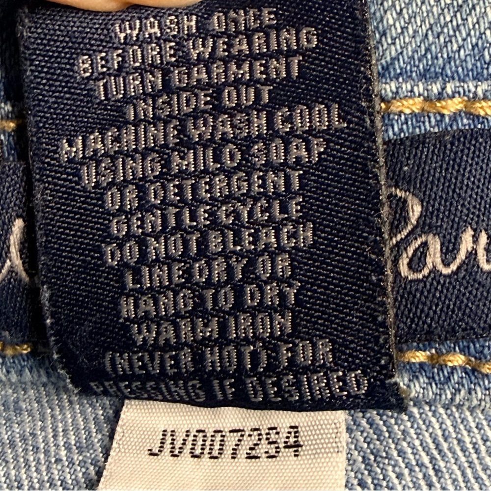 Wishful Park‎ Blue Denim Distressed Vest size Medium Grunge Western Core - Picture 9 of 11